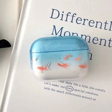 Load image into Gallery viewer, Gradient Blue Lucky Fish AirPods Case with Keyring
