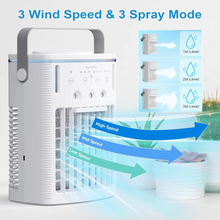 Load image into Gallery viewer, Compact 3-Speed Air Cooler with Remote, Timer, Night Light, and Mist Modes