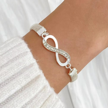 Load image into Gallery viewer, Elegant Rhinestone Heart & Infinity Bracelet Set for Women - 3 Pieces
