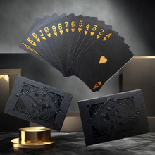 Load image into Gallery viewer, Luxury Black & Gold Waterproof Poker Playing Cards