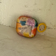 Load image into Gallery viewer, Clear Yellow Soft Cat Earphone Cover for AirPods