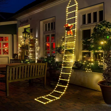 Load image into Gallery viewer, Christmas LED Ladder Lights with Climbing Santa for Indoor Holiday and Tree Decoration