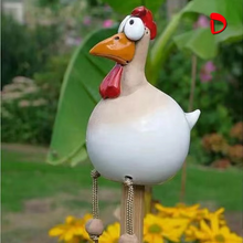 Load image into Gallery viewer, Funny Resin Chicken Fence Decor for Garden and Yard