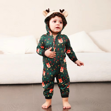 Load image into Gallery viewer, Matching Family Christmas Pajamas 2025 Cute Print Zip-Up Holiday Jumpsuit