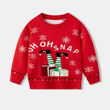 Load image into Gallery viewer, Cozy Knit Sweater for Boys, Cartoon Winter Pullover with Round Neck and Long Sleeves