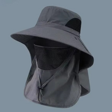 Load image into Gallery viewer, UV Protection Outdoor Sun Hat with Wide Brim and Neck Flap for Hiking, Fishing, and Camping