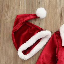 Load image into Gallery viewer, Toddler Christmas Santa Claus Costume 3 Piece Set with Cardigan, Pants and Hat