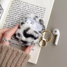 Load image into Gallery viewer, Leopard Plush AirPods Case, Luxury Soft Fur Protective Cover