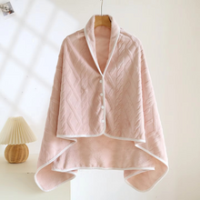 Load image into Gallery viewer, Cozy Thickened Flannel Shawl and Nap Blanket for Shoulder and Neck Warmth