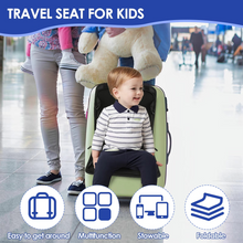 Load image into Gallery viewer, Portable Kids Travel Seat for Luggage, Folding Child Carrier Chair for Family Trips