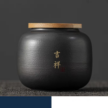 Load image into Gallery viewer, Portable Ceramic Sealed Tea Canister with Calligraphy Design