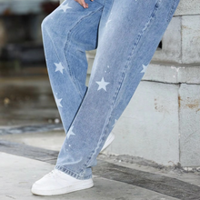 Load image into Gallery viewer, Men's Versatile Wide-Leg Blue Denim Pants