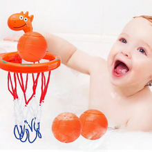 Load image into Gallery viewer, Dinosaur Bath Basketball Hoop Toy Set for Toddlers with Three Balls