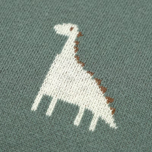 Load image into Gallery viewer, Cotton Knitted Baby Blanket, Soft Swaddle and Stroller Cover, Dinosaur Design