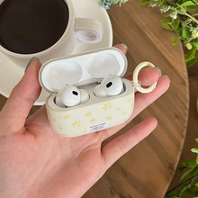 Load image into Gallery viewer, Yellow Flower Gloss Soft Protective Case With Keychain For Apple AirPods