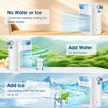 Load image into Gallery viewer, Portable Personal Air Cooling Fan with Humidifier for Home and Office