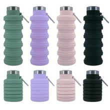 Load image into Gallery viewer, Collapsible Silicone Water Bottle - Portable Folding Travel and Sports Bottle Cup