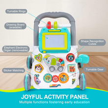 Load image into Gallery viewer, Multifunction Baby Push Walker with Music and Drawing Board Activity Center for 6–15 Month Toddlers