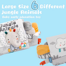 Load image into Gallery viewer, Soft 3D Cloth Baby Book with High Contrast Sensory Pages for Early Learning and Stroller Play
