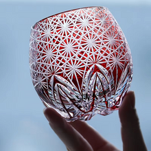 Load image into Gallery viewer, Hand Engraved Edo Kiriko Crystal Whiskey and Sake Glass