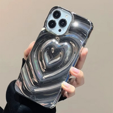 Load image into Gallery viewer, Retro Folds 3D Love Heart iPhone Case
