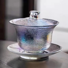 Load image into Gallery viewer, Japanese Handmade Heat Resistant Glass Gaiwan Tea Bowl Set for Tea Ceremony and Travel
