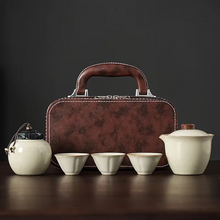 Load image into Gallery viewer, Portable Ceramic Travel Tea Set for Home and Outdoor Use
