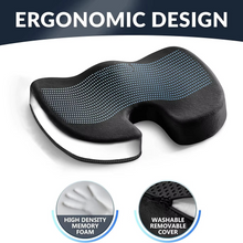Load image into Gallery viewer, Gel Seat Cushion with Memory Foam and Non-Slip Support for Office, Car, and Home