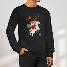 Load image into Gallery viewer, Santa and Unicorn Men’s Pullover Sweatshirt