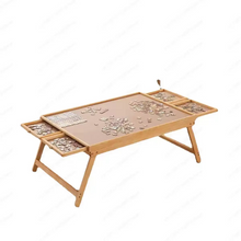 Load image into Gallery viewer, Folding Wooden Puzzle Table with 4 Storage Drawers for Up to 1500 Pieces