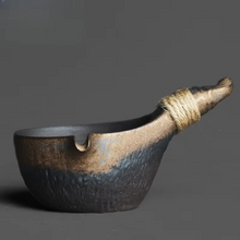Load image into Gallery viewer, Retro Coarse Pottery Side Handle Fair Cup for Traditional Tea Ceremony