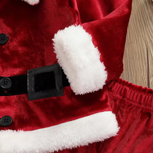 Load image into Gallery viewer, Toddler Christmas Santa Claus Costume 3 Piece Set with Cardigan, Pants and Hat