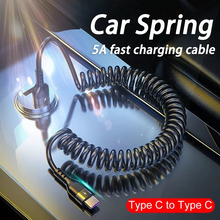 Load image into Gallery viewer, Universal Spring Telescopic Fast Charging Cable USB-C & Lightning