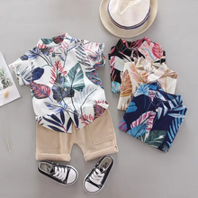 Load image into Gallery viewer, 2-Piece Baby Boy Summer Outfit Set – Short Sleeve Top and Matching Shorts