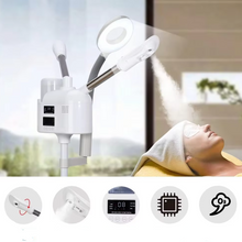 Load image into Gallery viewer, Professional 3 in 1 Facial Steamer with Hot Cold Nano Ionic Mist and LED Magnifying Lamp for Spa and Home Use