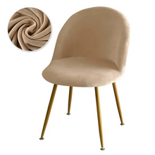 Load image into Gallery viewer, Elastic Velvet Chair Covers - Stretch Low Back Slipcovers for Dining and Makeup Chairs