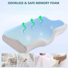 Load image into Gallery viewer, Ergonomic Memory Foam Cervical Support Pillow for Neck and Spine Alignment