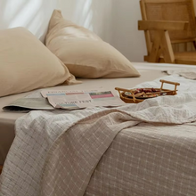 Load image into Gallery viewer, Diamond Dot Cotton Blanket, Soft Breathable 3-Layer Gauze