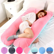 Load image into Gallery viewer, U-Shaped Full Body Support Pillow with Soft Fleece Cover