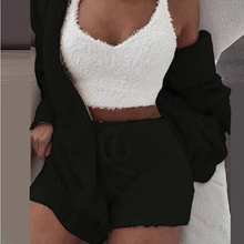 Load image into Gallery viewer, Women's Cozy Winter Pajama Set with Long Sleeve Crop Top and Pants