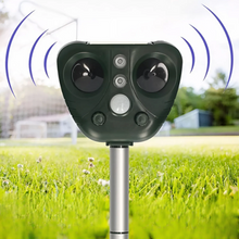 Load image into Gallery viewer, Solar Ultrasonic Bird Repeller with Motion Activated LED Lights and 5 Sensitivity Modes