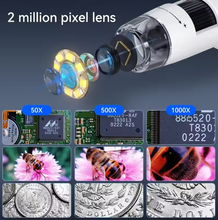 Load image into Gallery viewer, 1000X 4.3" LCD Digital Microscope – 1080P Coin Microscope with 8 LED Lights for Soldering, Repairs, and Inspection