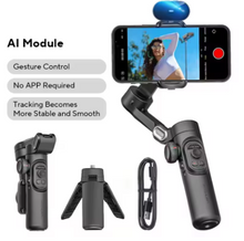 Load image into Gallery viewer, Handheld Smartphone Stabilizer With 3-Axis Gimbal And Gesture Control