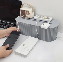 Load image into Gallery viewer, Cable and Power Strip Storage Box, Heat Resistant Organizer for Home and Office
