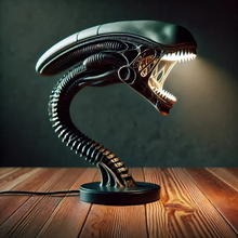 Load image into Gallery viewer, Alien Sci-Fi Desk Lamp, Resin LED USB Light
