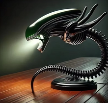 Load image into Gallery viewer, Alien Sci-Fi Desk Lamp, Resin LED USB Light