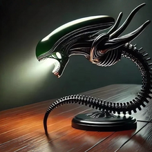 Load image into Gallery viewer, Alien Sci-Fi Desk Lamp, Resin LED USB Light