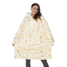 Load image into Gallery viewer, Ultra Soft Fleece and Wool Hooded Blanket for Cozy Home Comfort