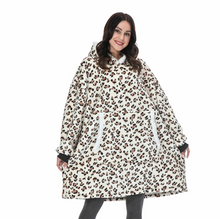 Load image into Gallery viewer, Ultra Soft Fleece and Wool Hooded Blanket for Cozy Home Comfort