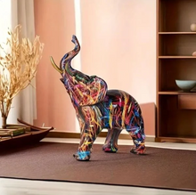 Load image into Gallery viewer, Artistic Elephant Figurine Graffiti Style Home Decor